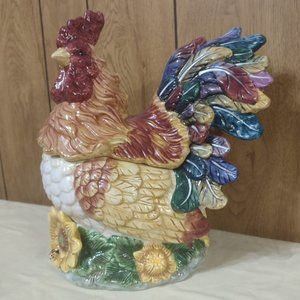 Beautiful Rooster Cookie Jar